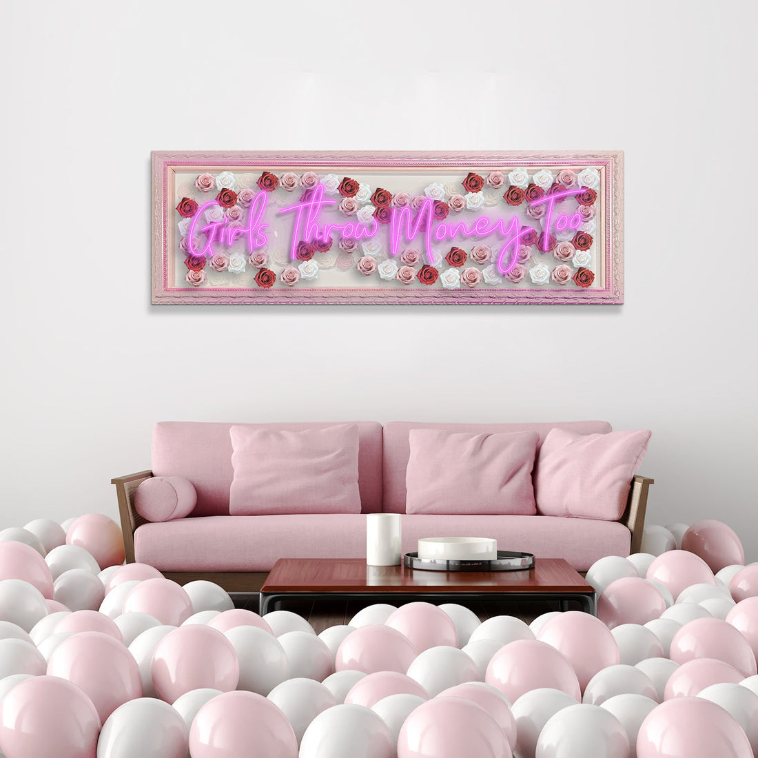 'Girls Throw Money Too' Neon LED Sign