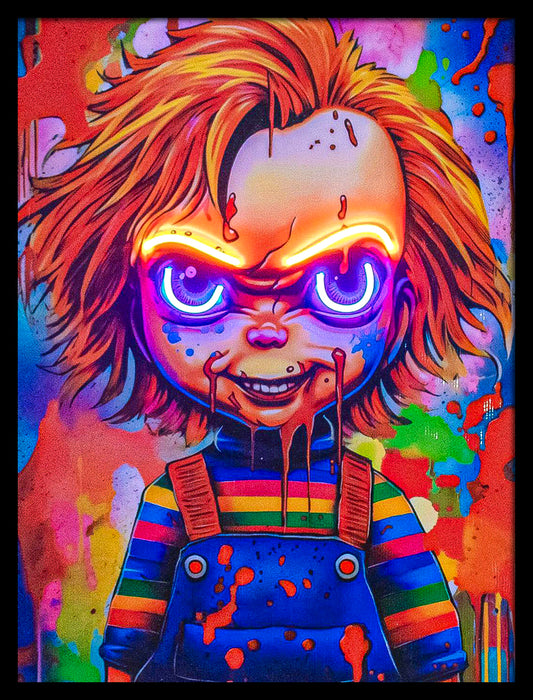Chucky’s Worst Nightmare 24"x36" Black Frame Poster  Wall Art