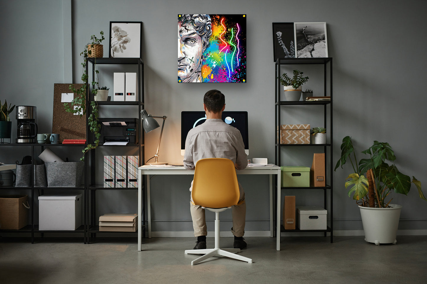 Greek Mythology Graffiti LED Wall Art