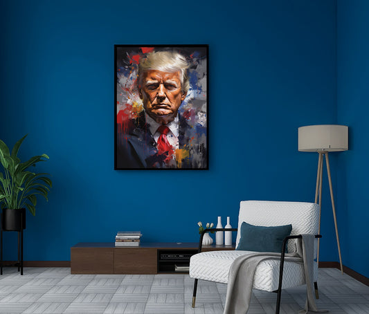 Navy Blue 24"x36" Framed Fine Wall Poster "Donald's America"