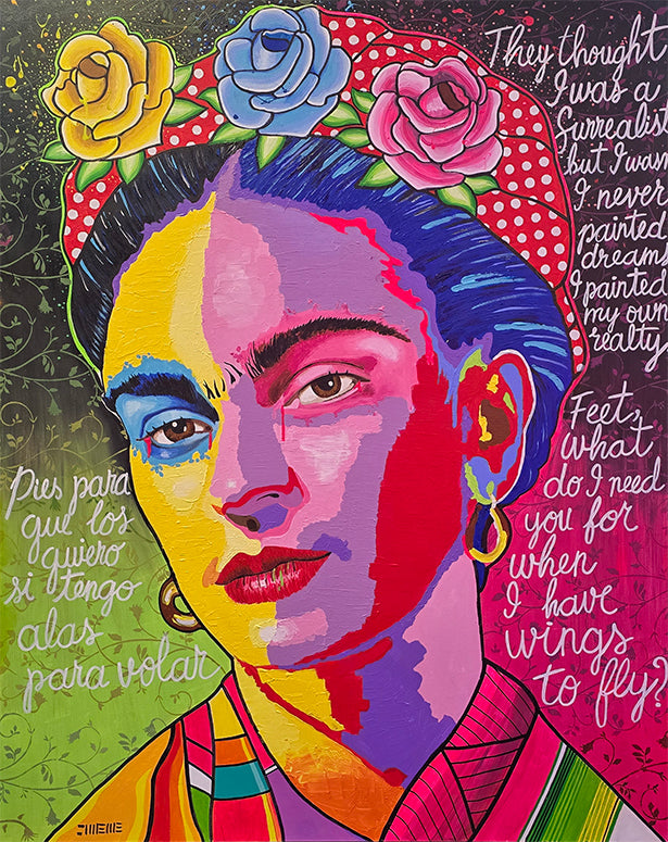 FRIDA POP Canvas - 48" x 60" by MJPOP