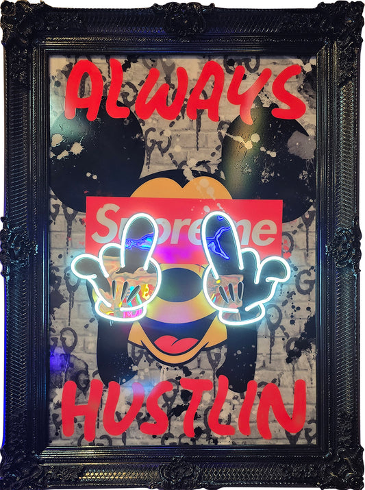 Always Hu$tlin Framed Art - 31" x 43"