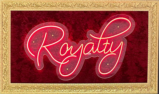 Royalty LED Red crushed Velvet Wall Art