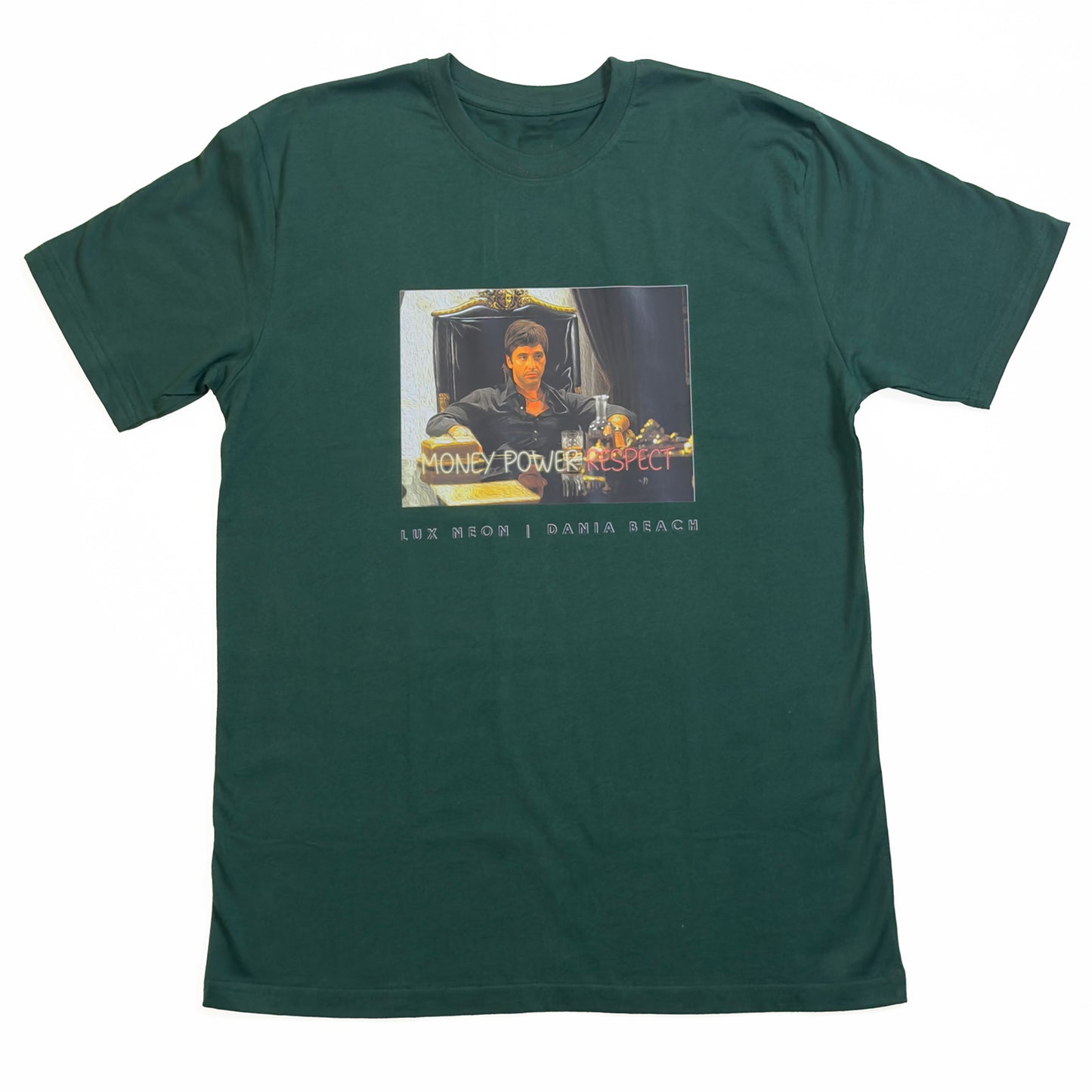 Money Power Respect: Green Graphic Tee