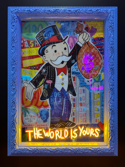 The World is Yours 28 x 38 Acrylic LED Wall Art