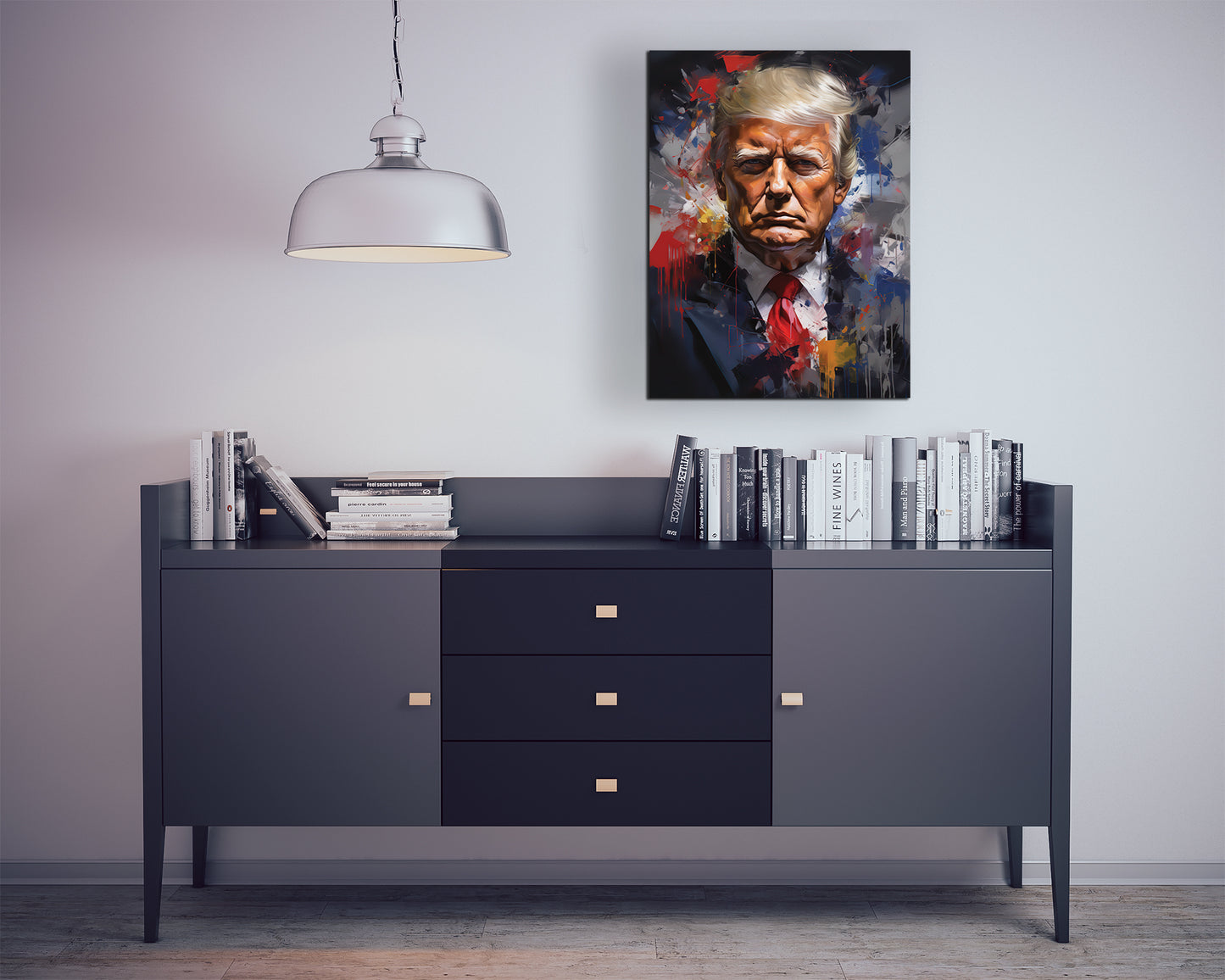 Navy Blue 18"x24" Canvas Fine Wall Art "Donald's America"