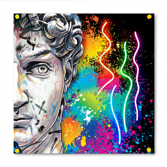Greek Mythology Graffiti LED Wall Art