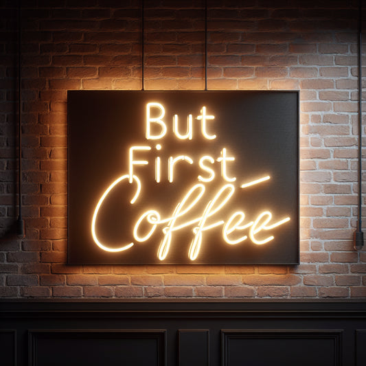 But First Coffee Neon Sign - Custom LED Neon Light