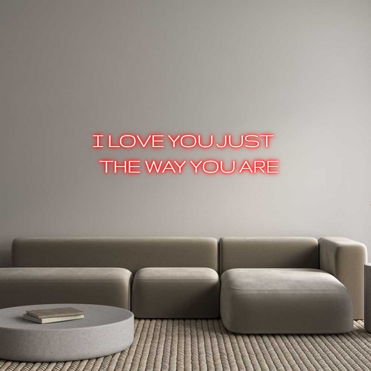 Custom Neon: I LOVE YOU JU...