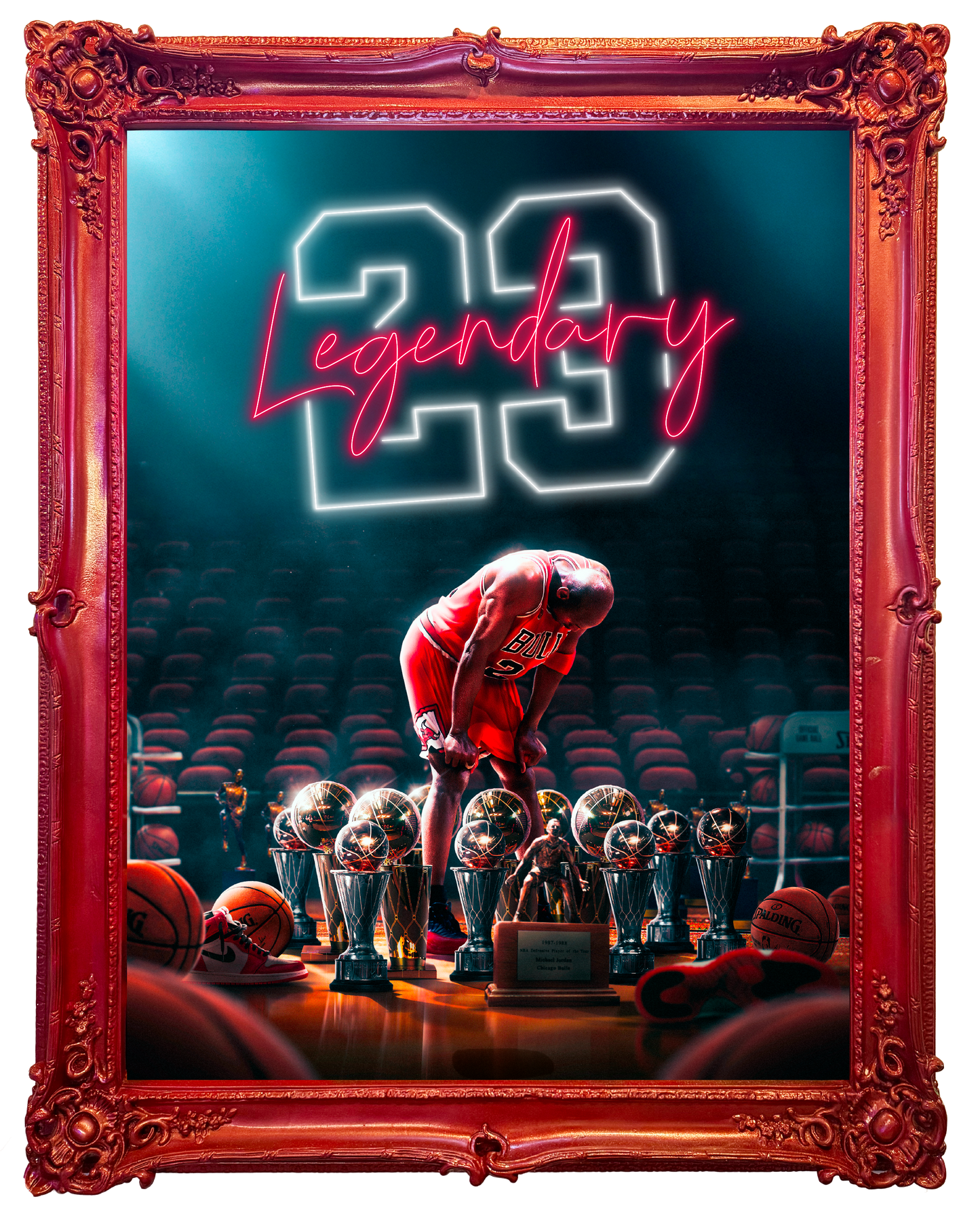 Legendary Michael Jordan Tribute Neon