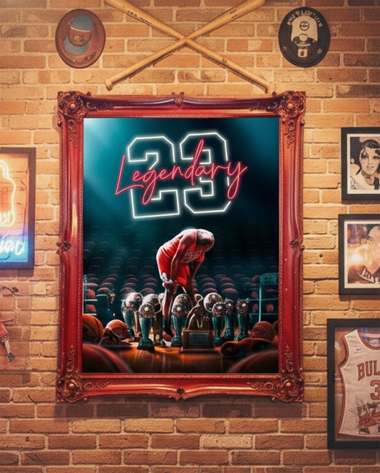 Legendary Michael Jordan Tribute Neon