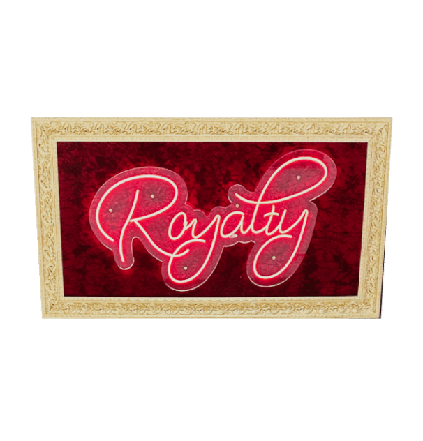 Royalty LED Red crushed Velvet Wall Art