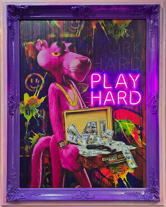 Play Hard Panther - 30" x 40