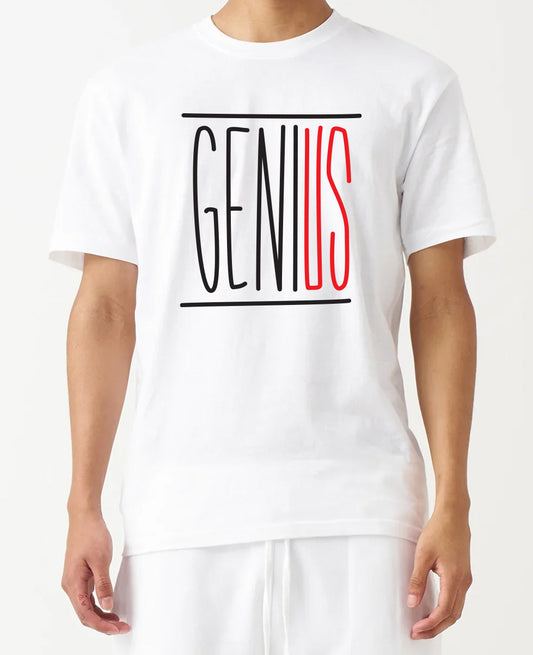 Genius White Tee slim font