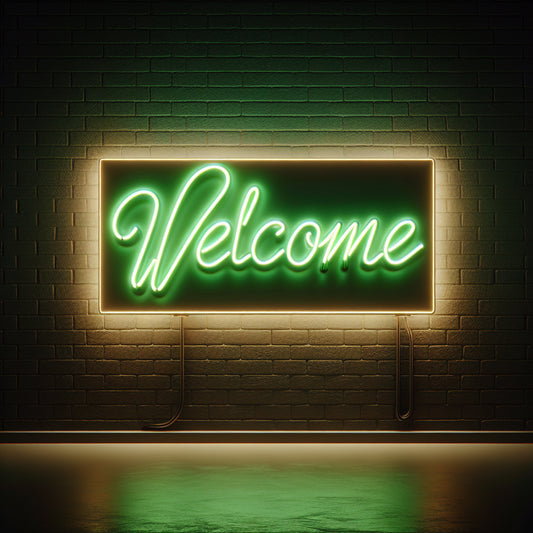 Welcome Neon Sign - Custom LED Neon Light
