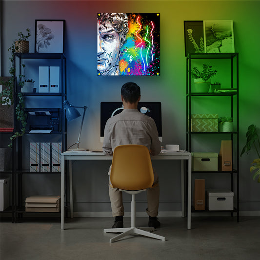 Greek Mythology Graffiti LED Wall Art