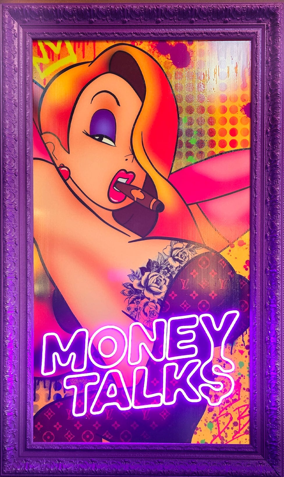 "Neon Diva" Framed LED Wall Art (30" x 48")