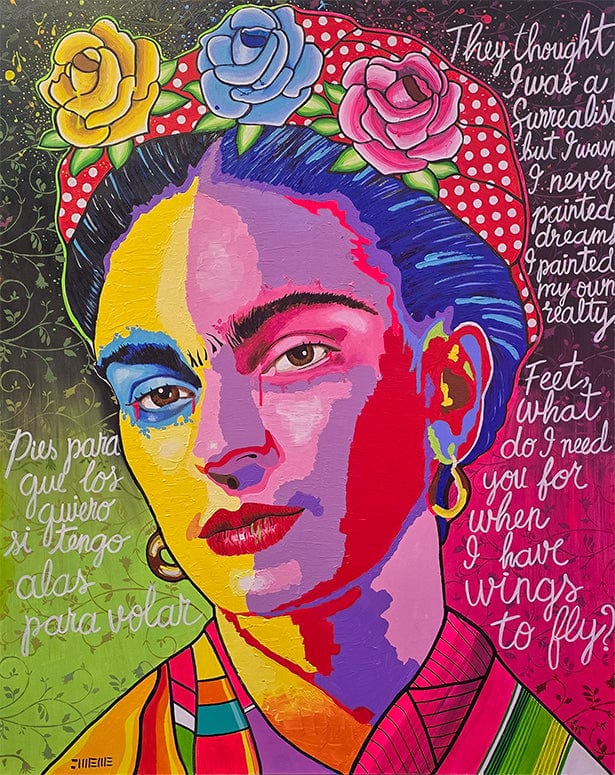 "Frida" Canvas T-Shirt by MJPOP