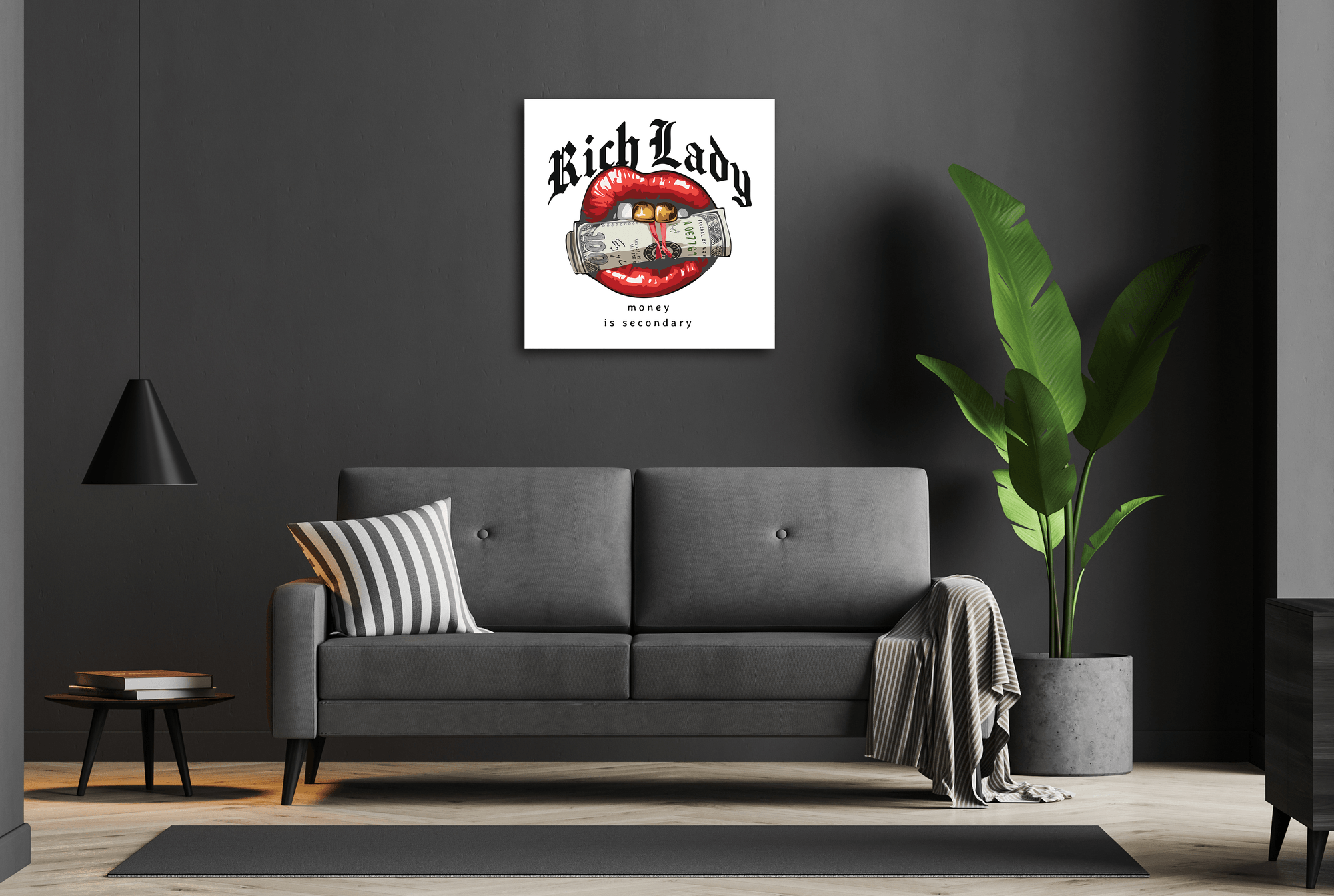 "Rich Lady" Acrylic LED Wall Art