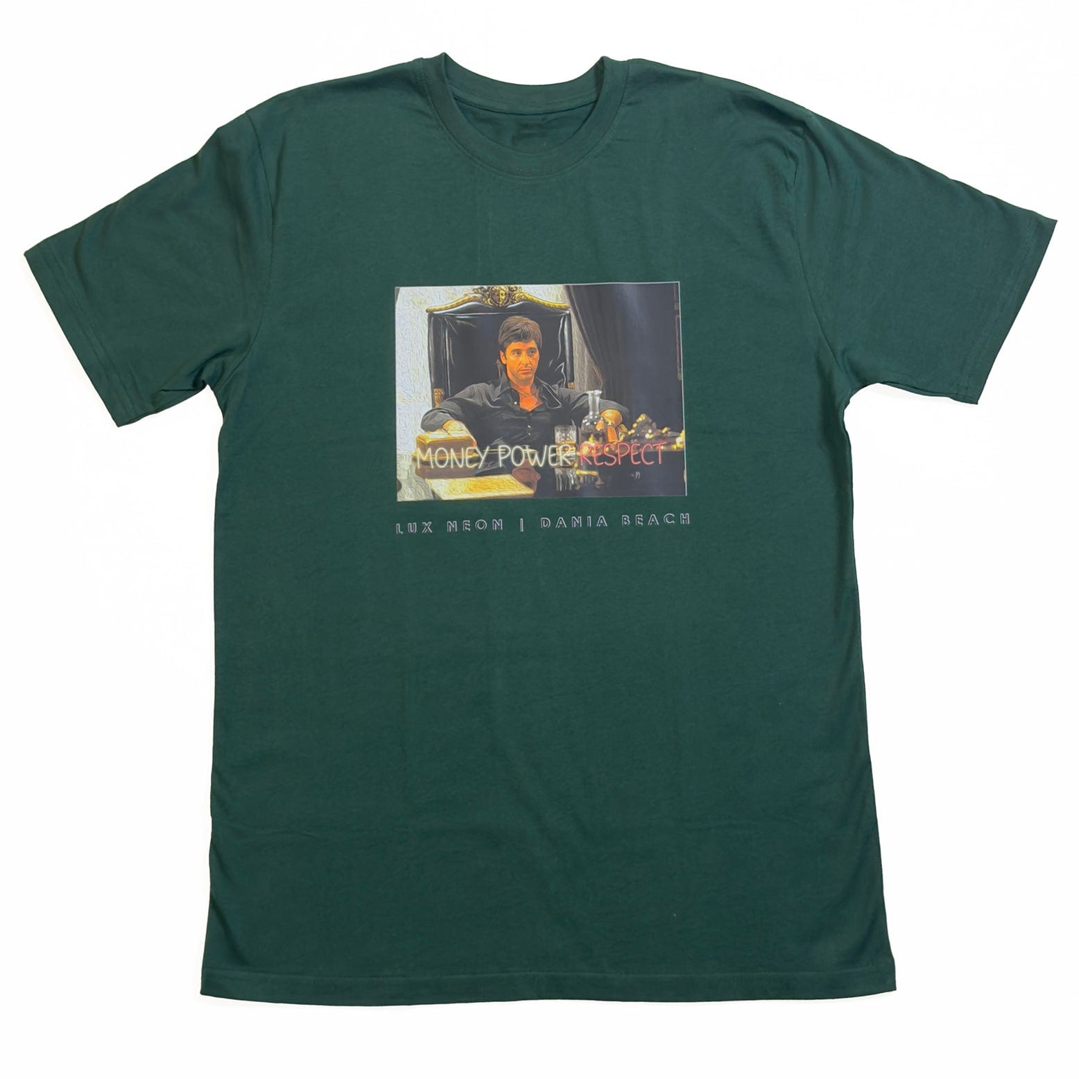 "Money Power Respect" Green Graphic Tee