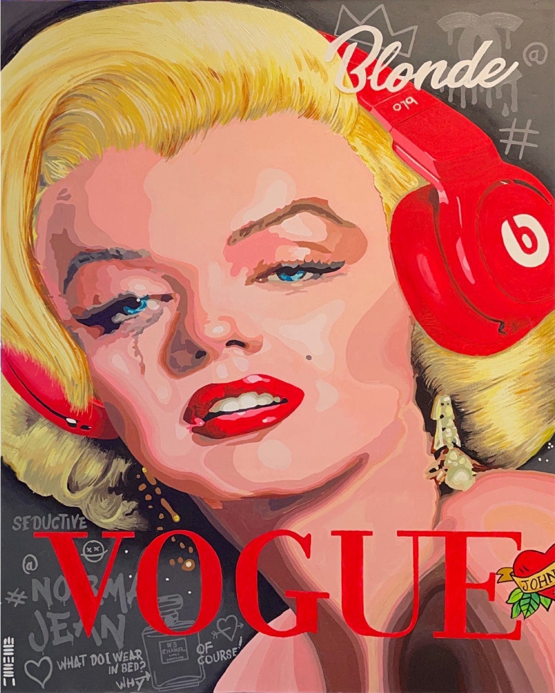 "Norma Jean Pop" by MJPOP - Pop Art (48" x 60")