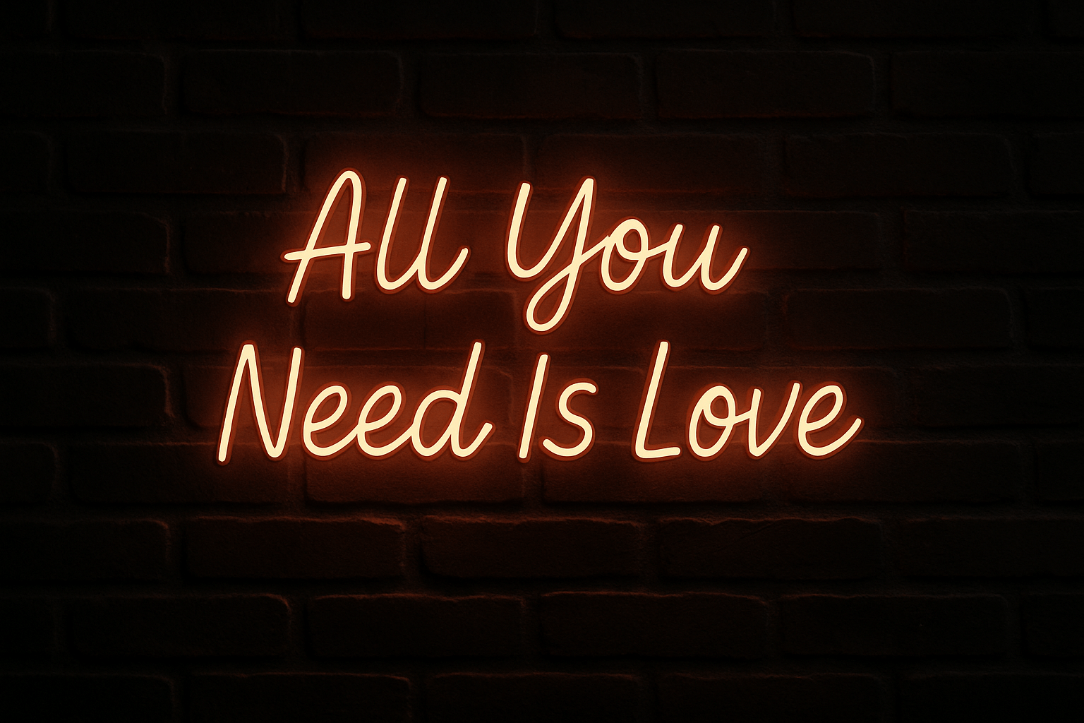 All You Need Is Love Neon Sign