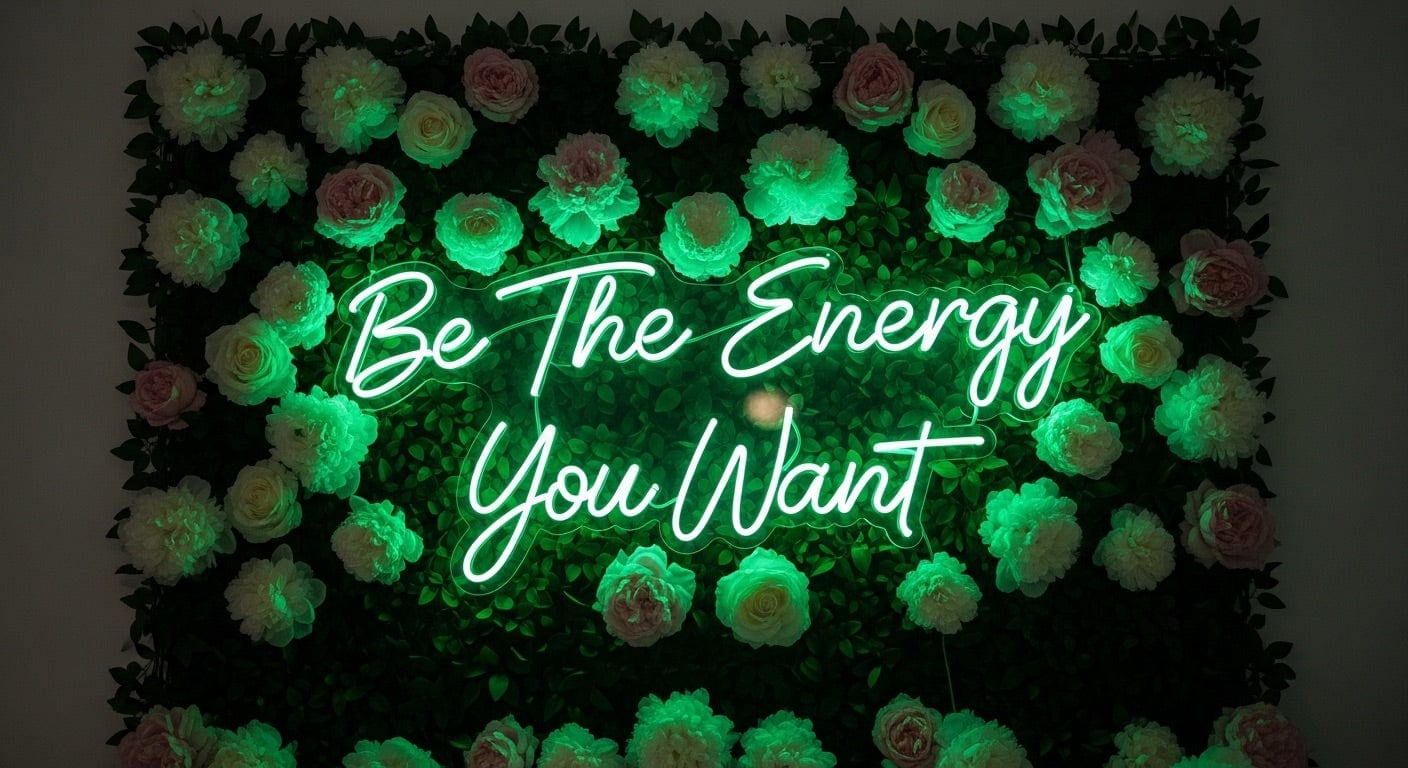 Be The Energy You Want Neon Sign