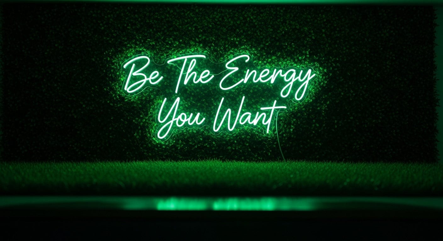 Be The Energy You Want Neon Sign