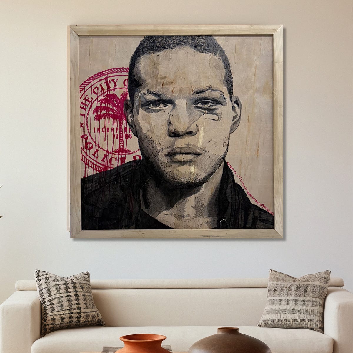 "Me" by BOUT$ - Scorch Wood Art (48" x 48")