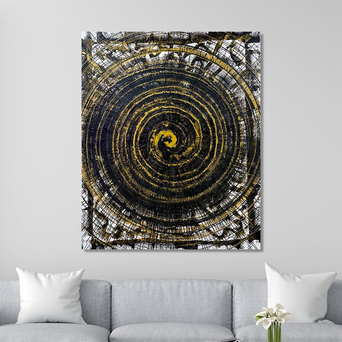 "Golden Helix" by Mike Knight - Acrylic on Canvas (48" x 60")
