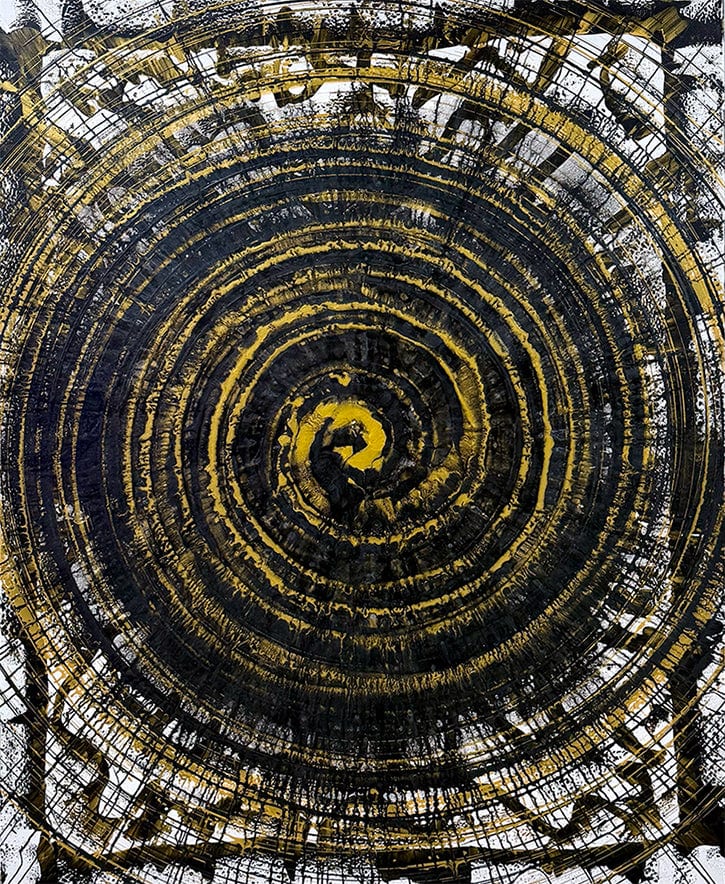 "Golden Helix" by Mike Knight - Acrylic on Canvas (48" x 60")