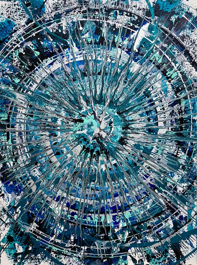 "Inner Spin" by Mike Knight - Acrylic on Canvas (30" x 40")