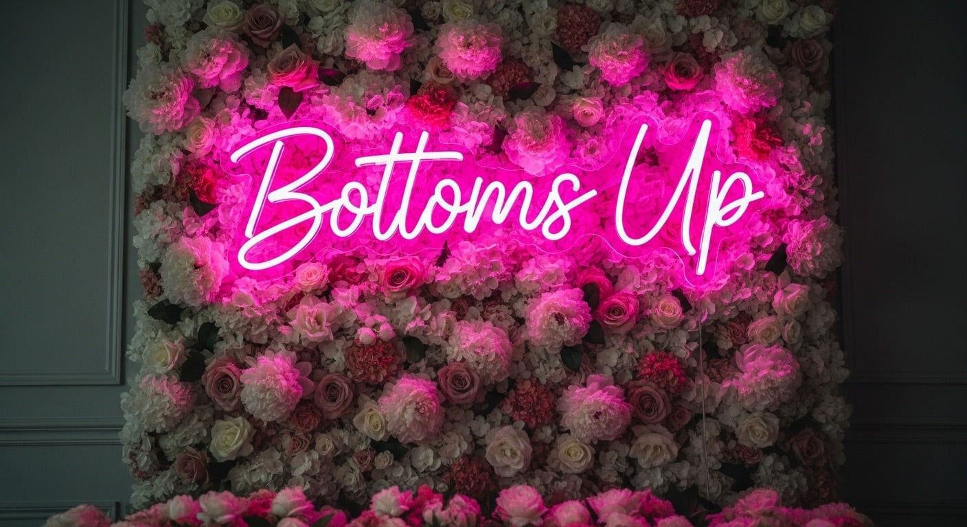 Bottoms Up Neon Sign