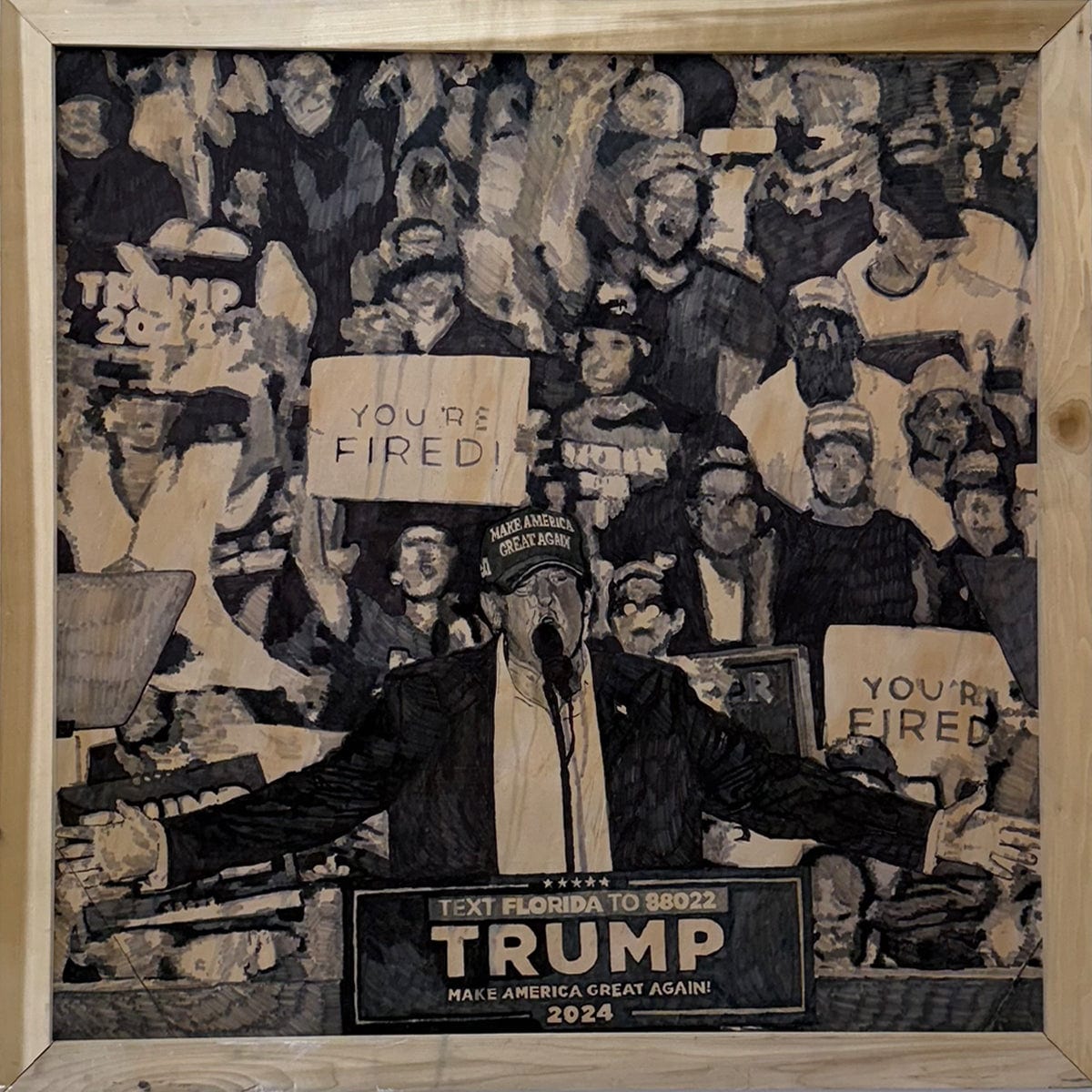 "Donny" by BOUT$ - Scorch Wood Art (48" x 48")