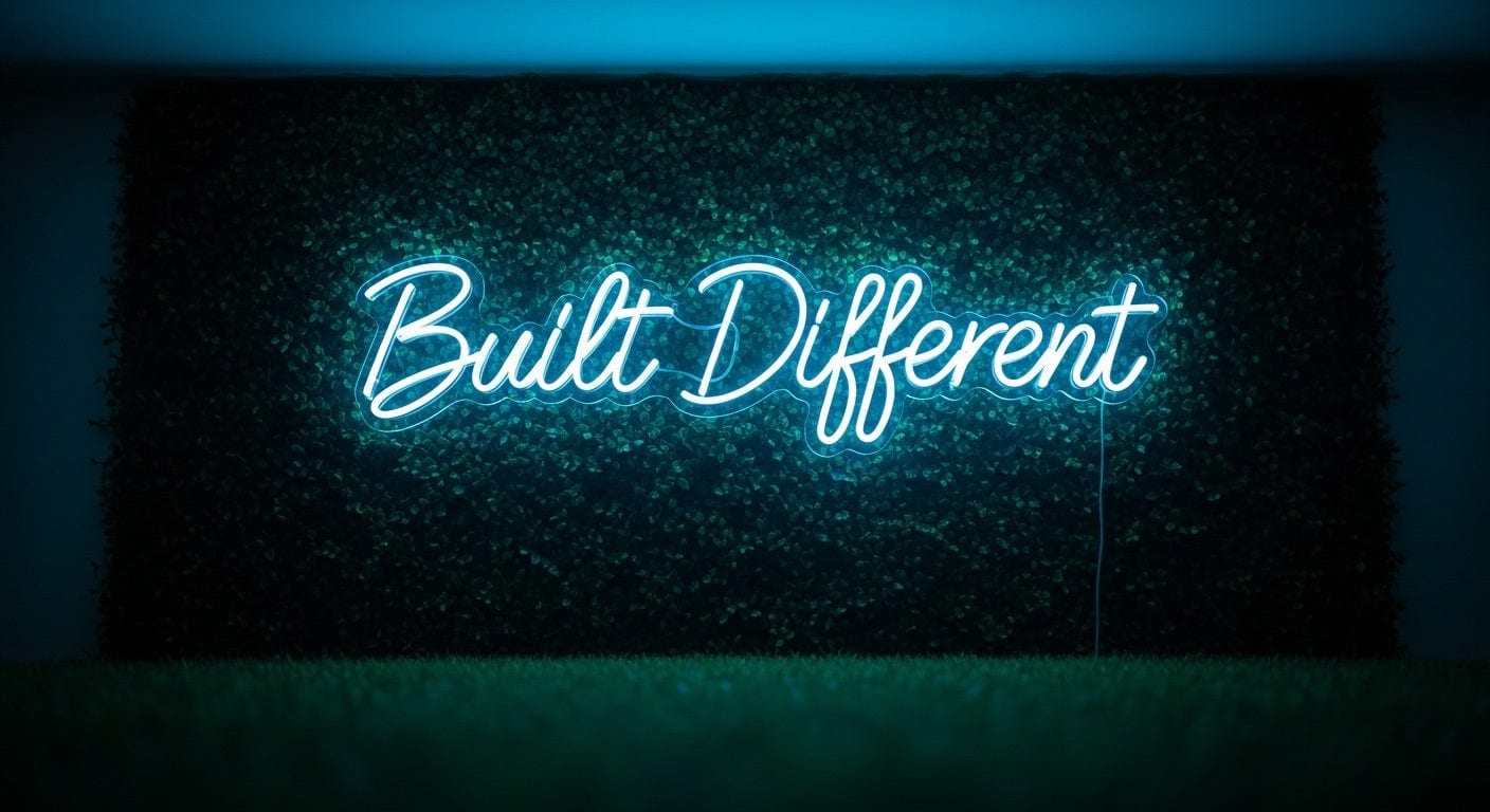 Built Different Neon Sign