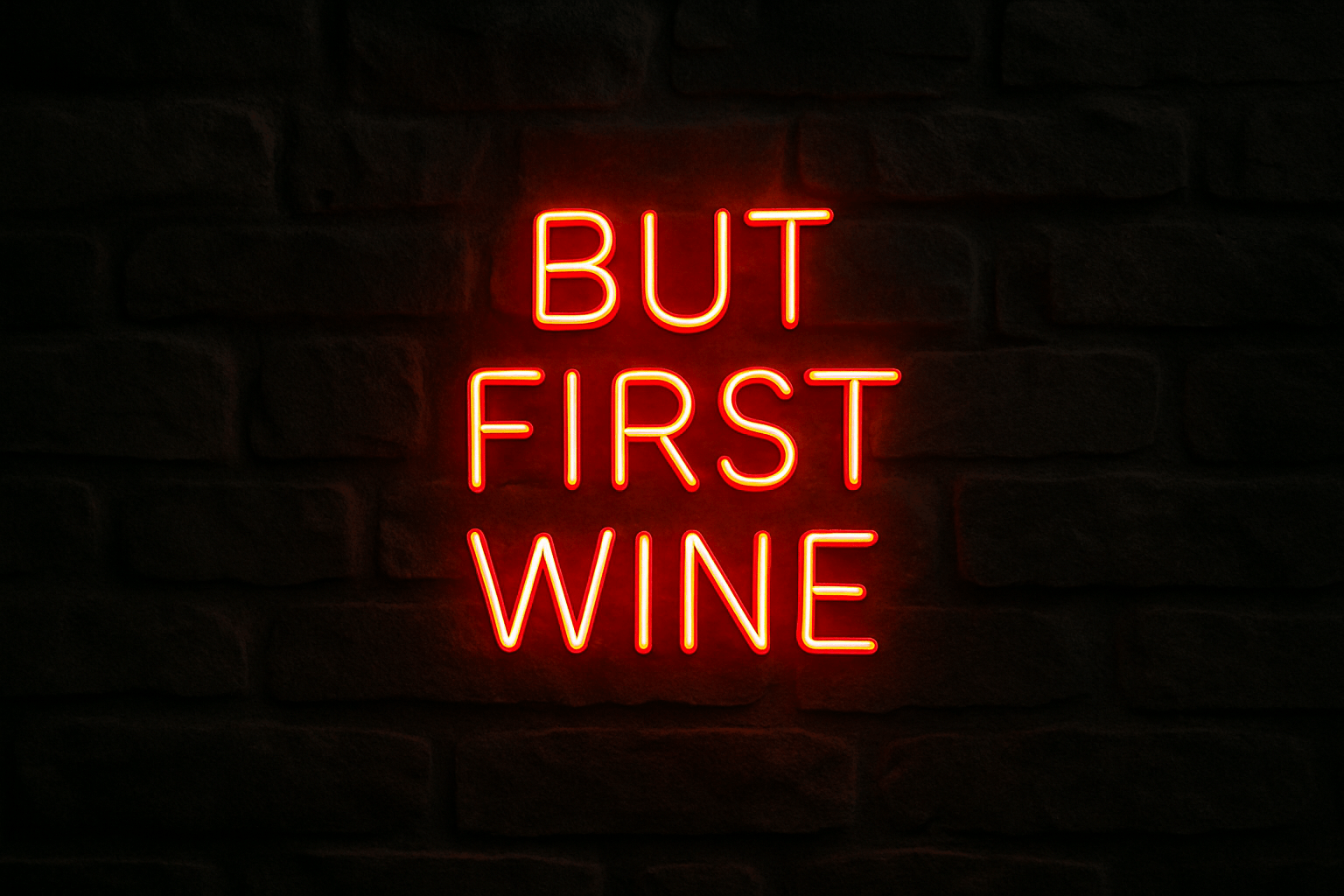 But First Wine Neon Sign