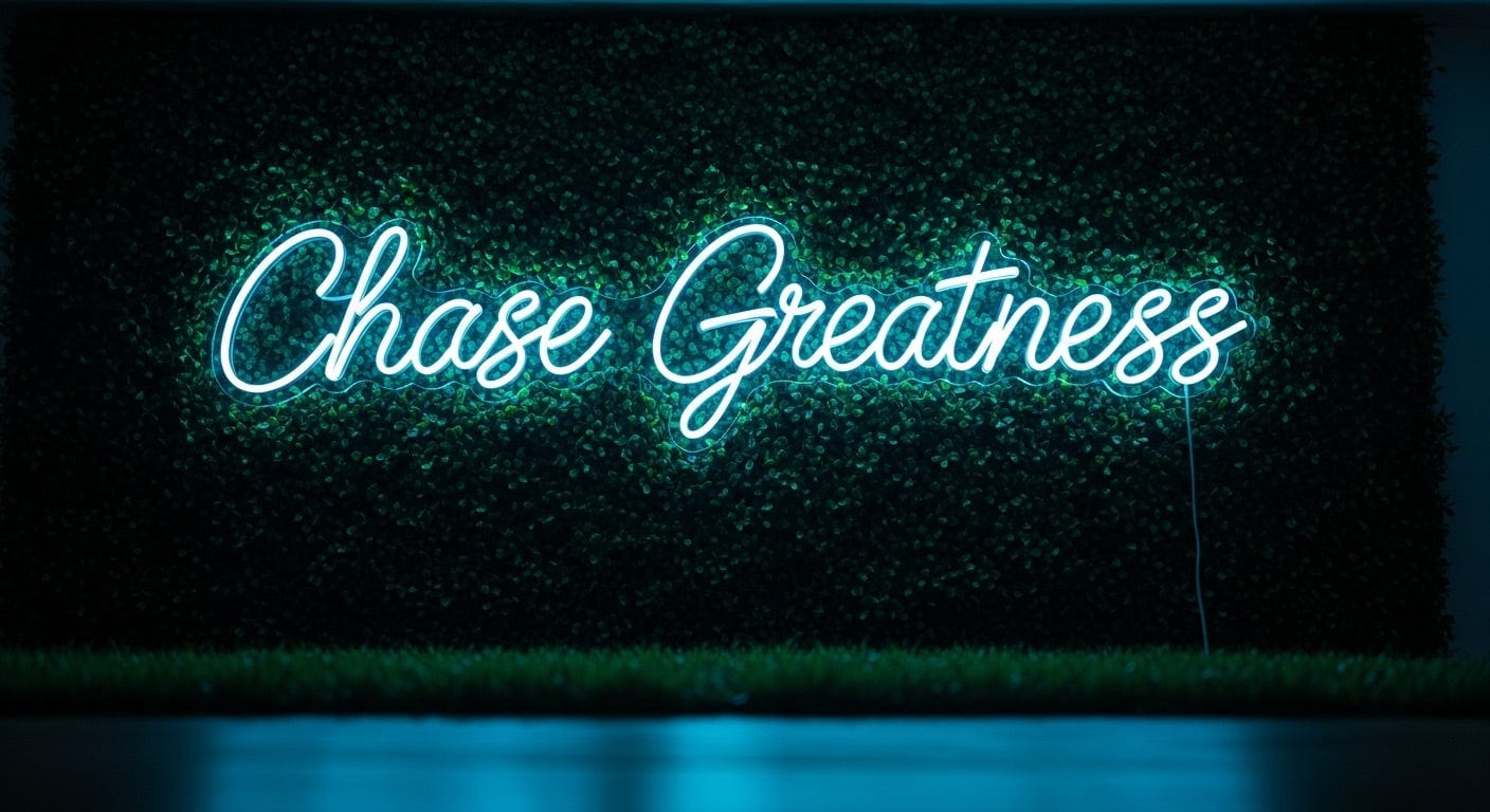 Chase Greatness Neon Sign