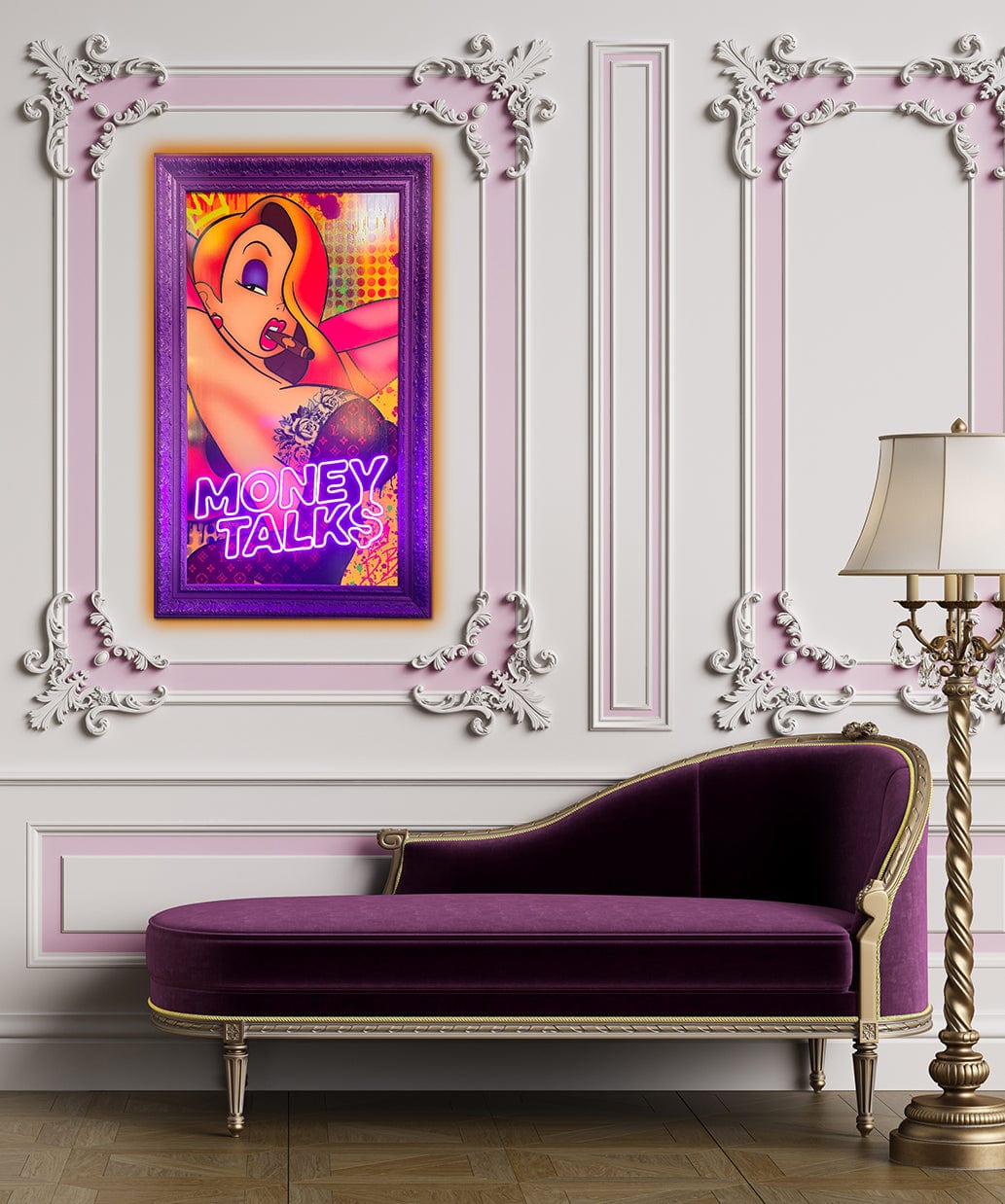 "Neon Diva" Framed LED Wall Art (30" x 48")