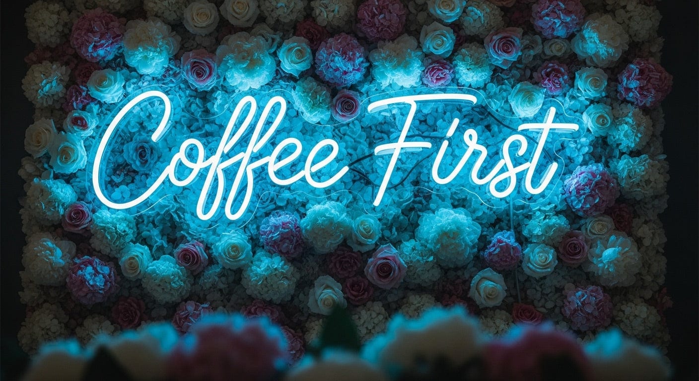 Coffee First Neon Sign