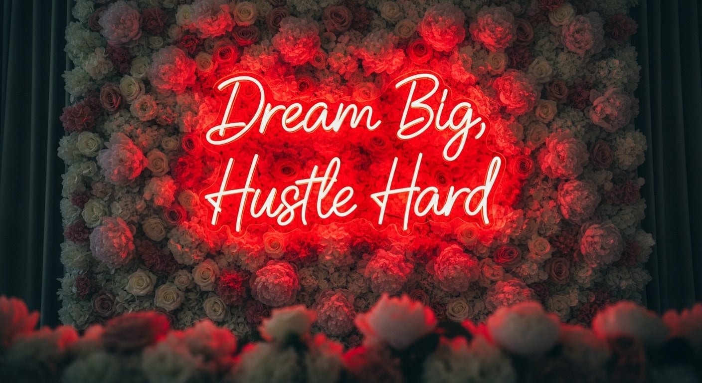 Dream Big, Hustle Hard Neon Sign