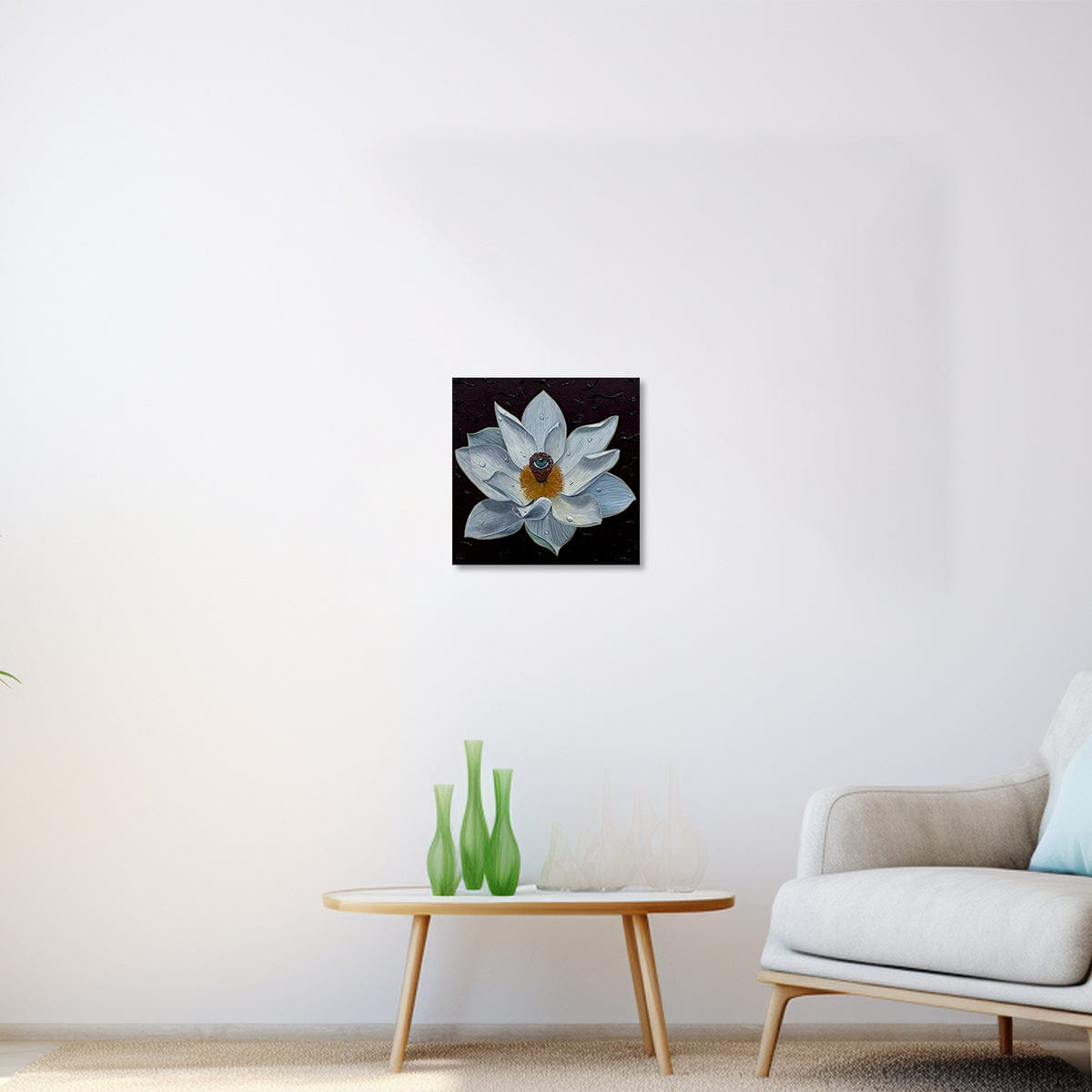 "Lotus Bloom" by Sequoyah Burke Combs - Acrylic on Canvas (12" x 12")