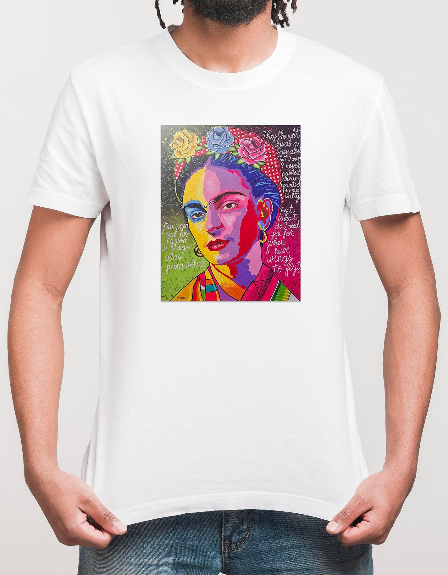 "Frida" Canvas T-Shirt by MJPOP