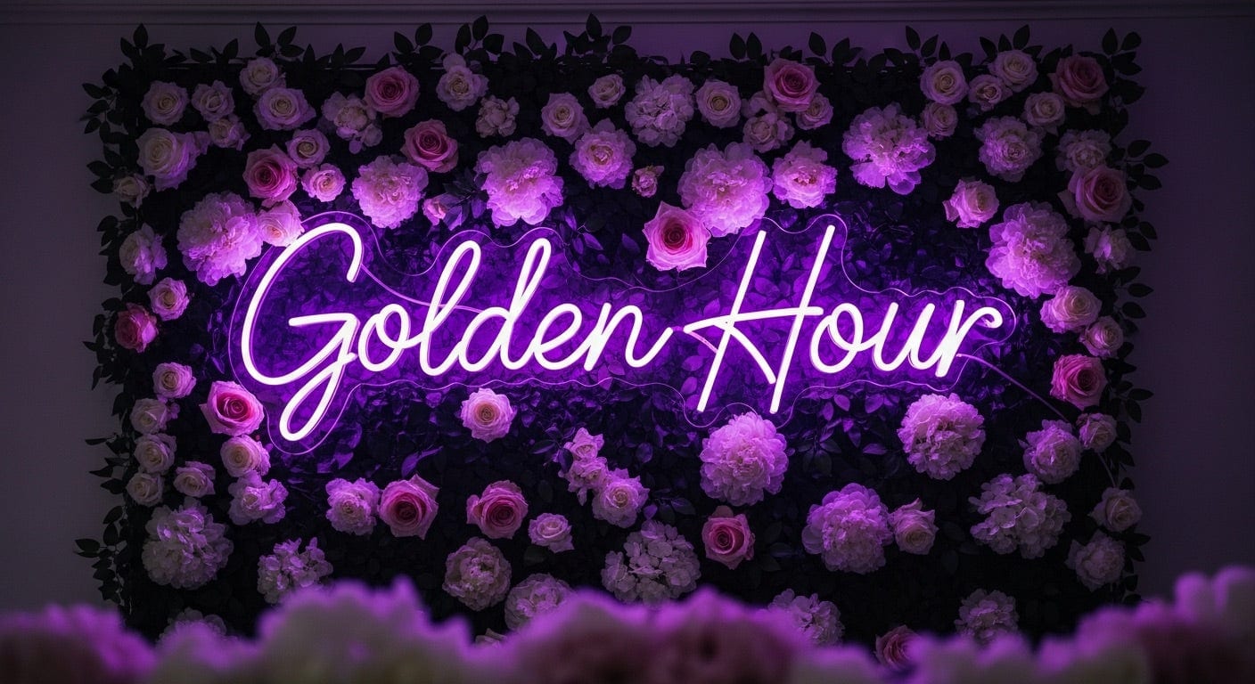 Golden Hour Neon Sign
