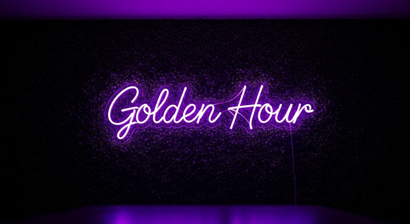Golden Hour Neon Sign