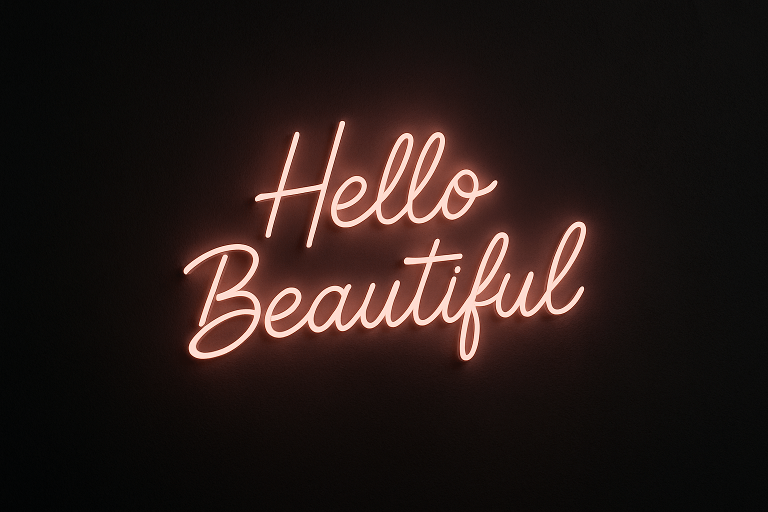Hello Beautiful Neon Sign