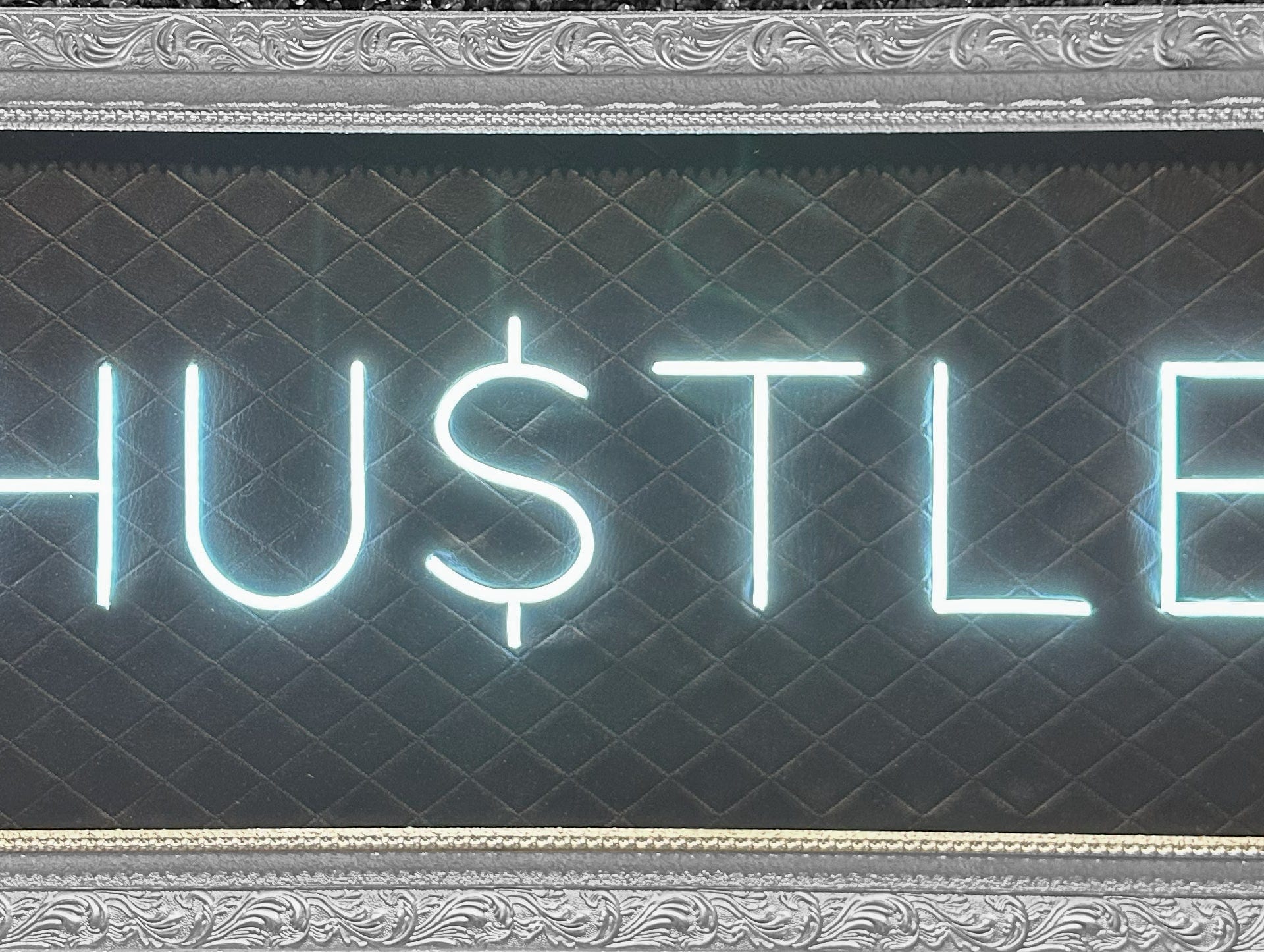 "HuStle" Framed LED Wall Art (48" x 22")