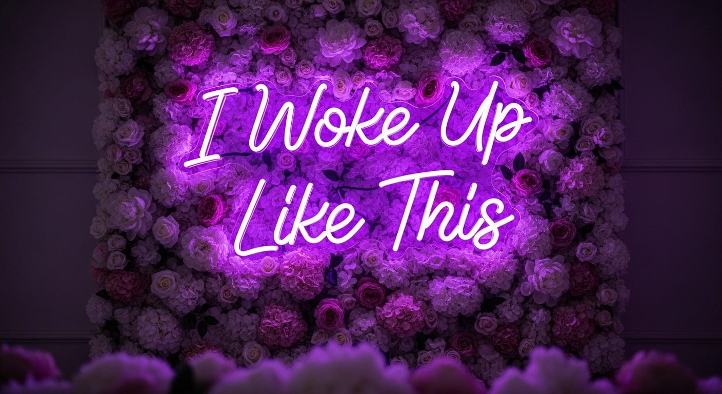 I Woke Up Like This Neon Sign
