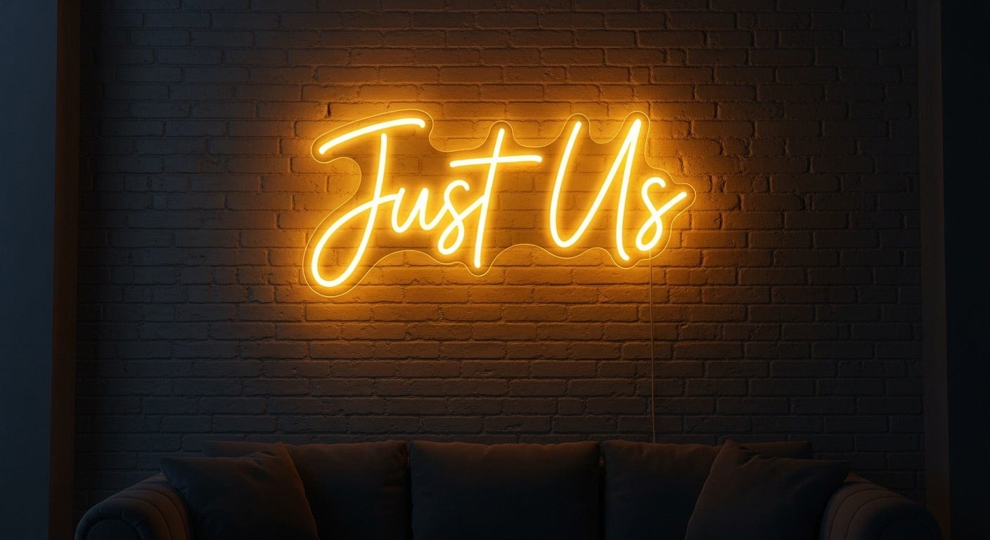 Just Us Neon Sign