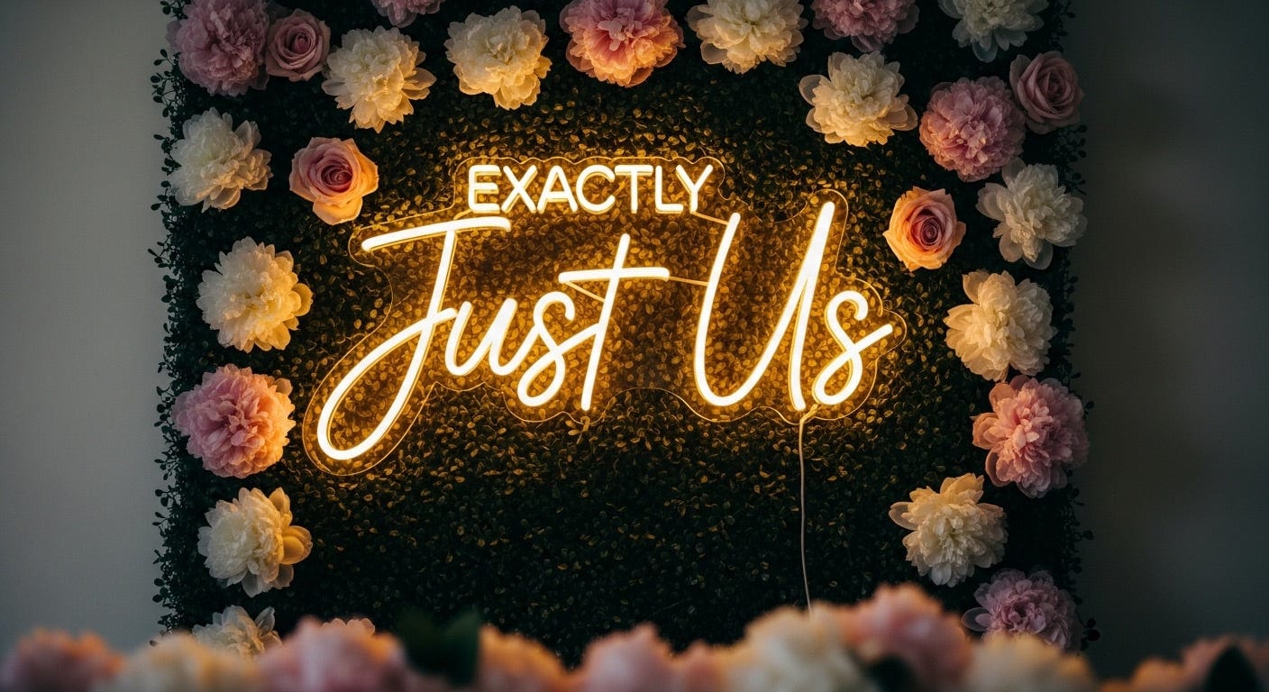 Just Us Neon Sign