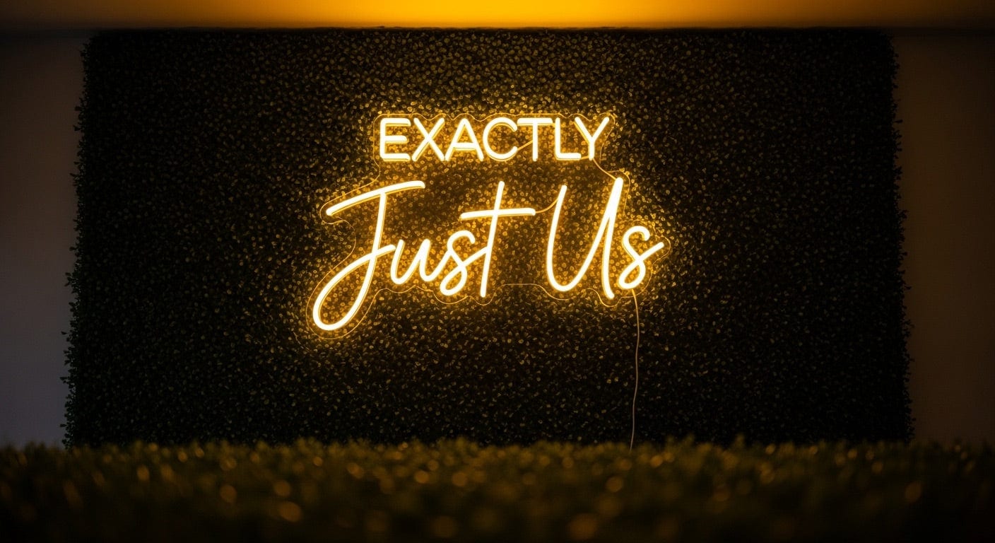 Just Us Neon Sign